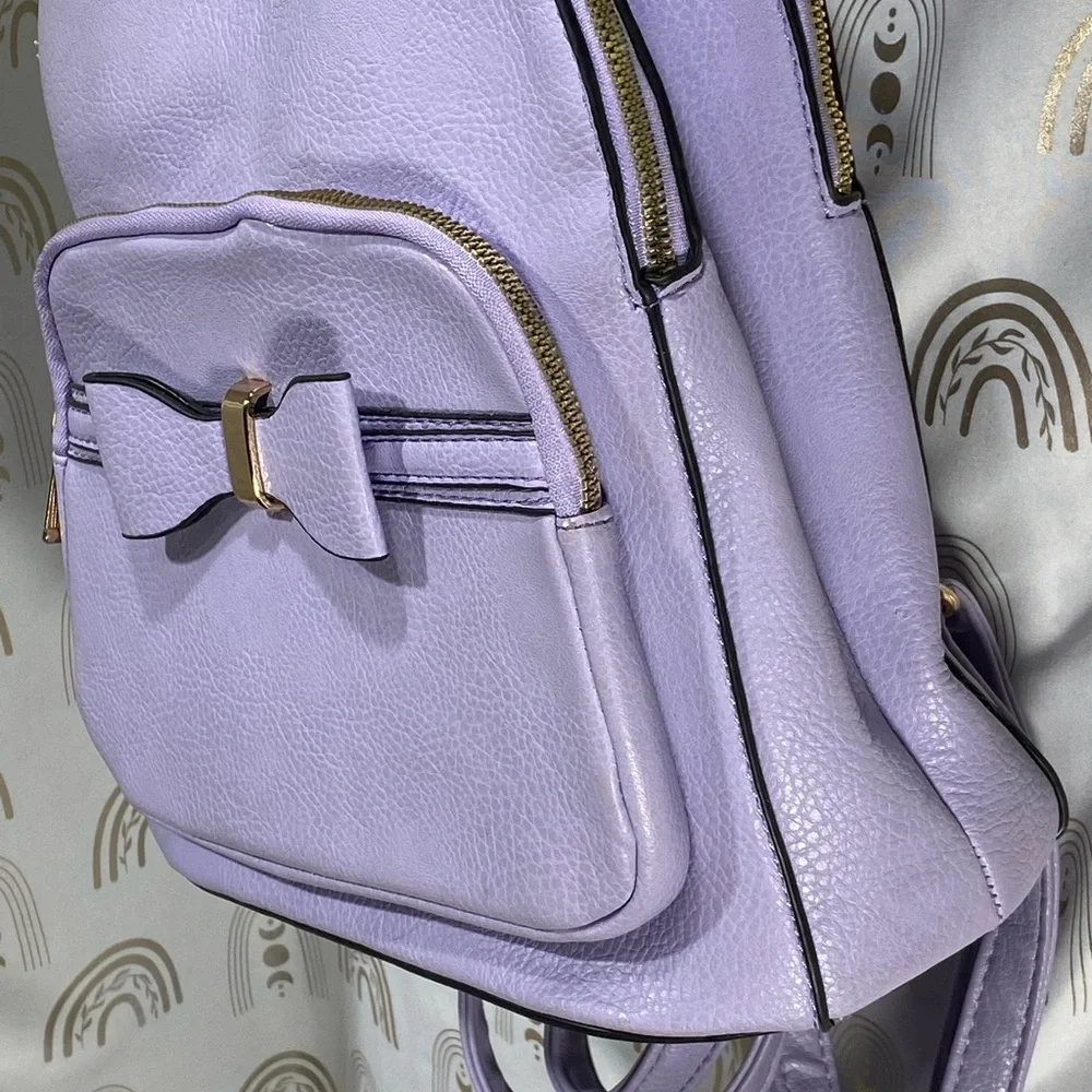 Lavender Bow Accent Backpack
